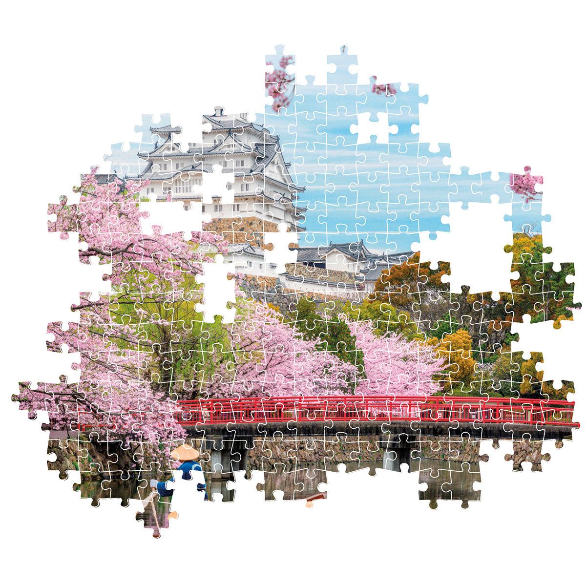 PUZZLE CHÂTEAU DE HIMEJI AU PRINTEMPS – 1000 PIÈCES – CLEMENTONI 🔶