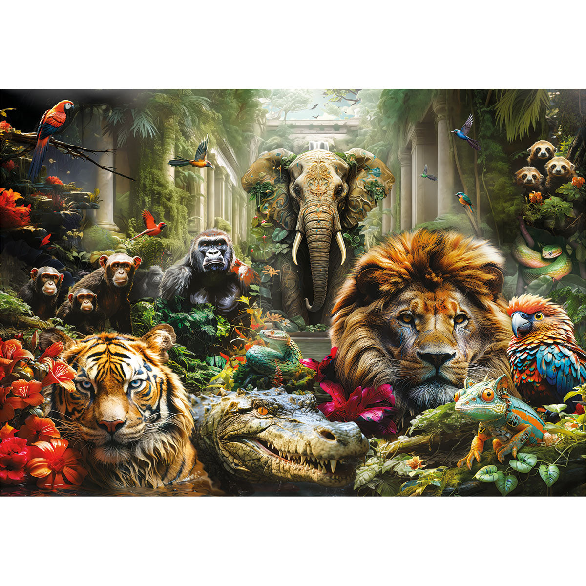 PUZZLE MYSTIQUE DE LA JUNGLE – 1000 PIÈCES – CLEMENTONI 🔶