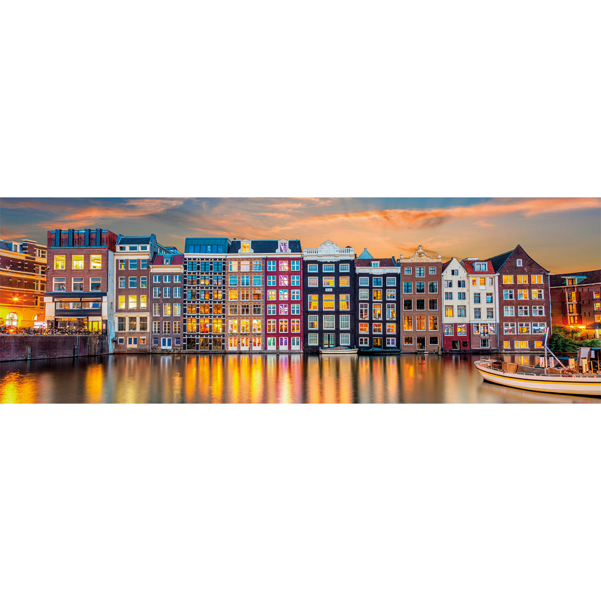 PANORAMA PUZZLE BRIGHT AMSTERDAM – 1000 PIÈCES – CLEMENTONI 🔶