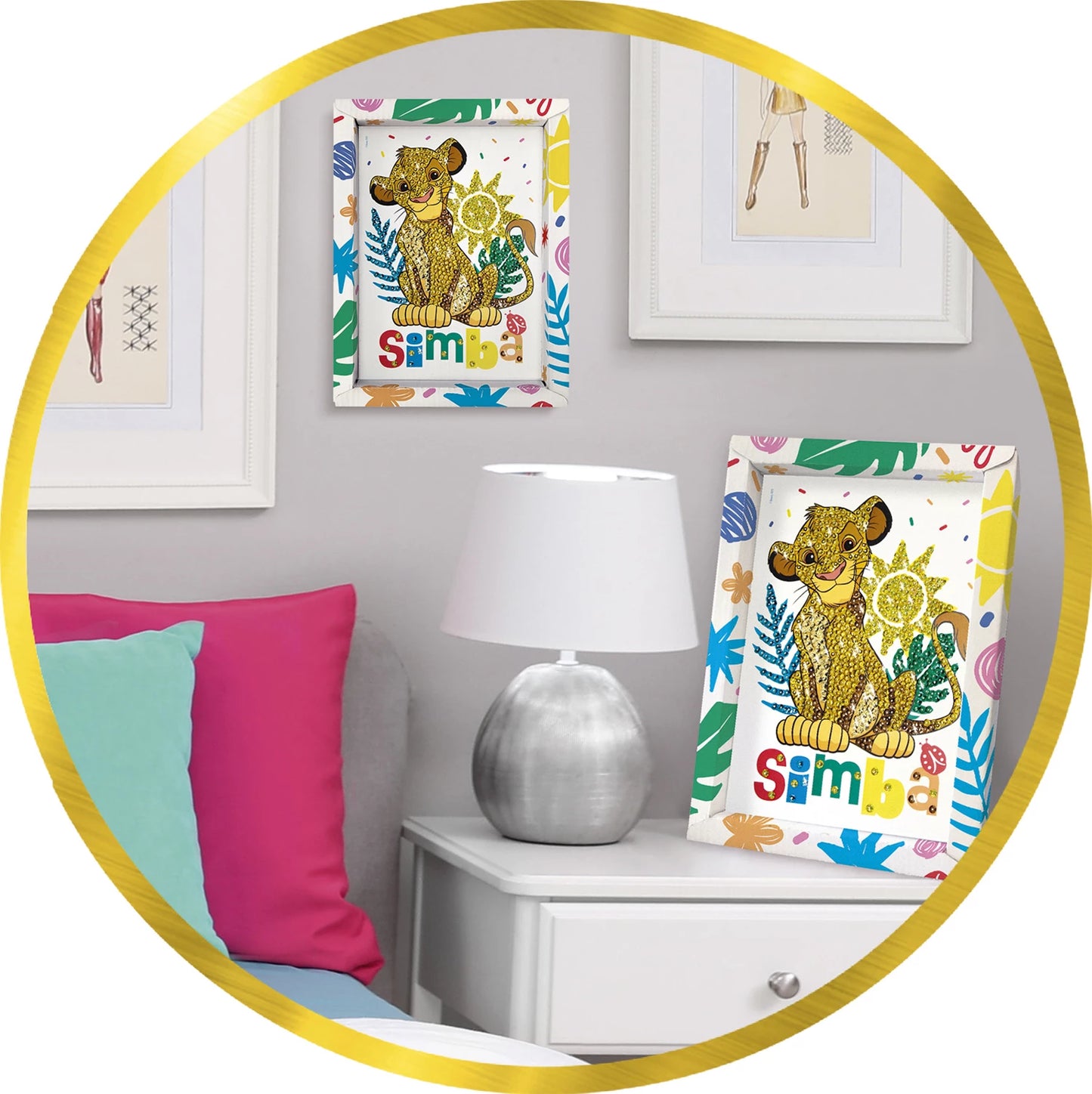 ARTE CON PAILLETTES SIMBA