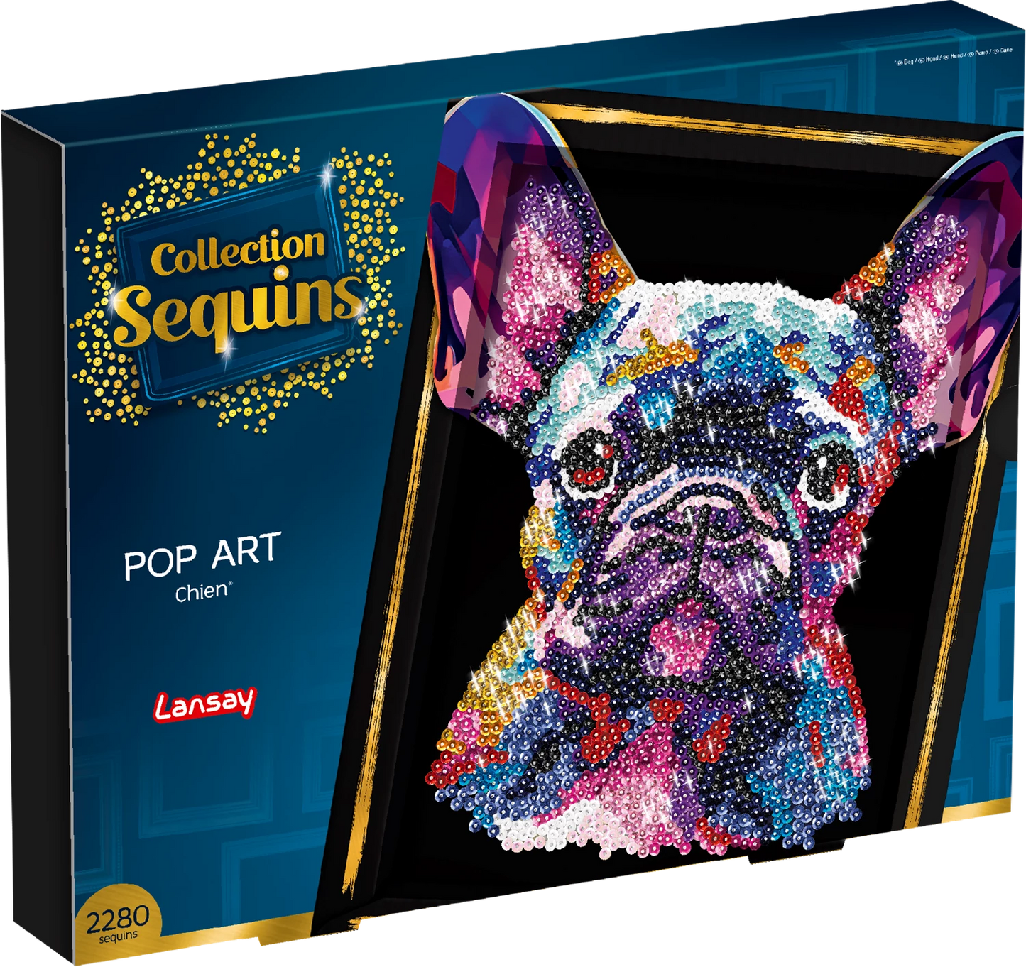ARTE CON PAILLETTES CANE POP ART