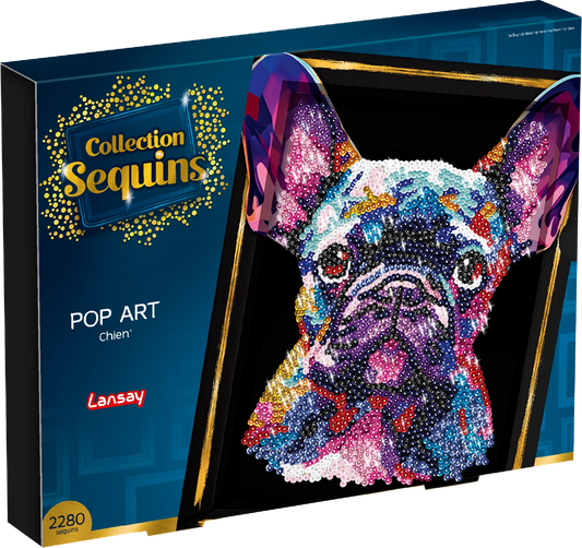 ARTE CON PAILLETTES CANE POP ART