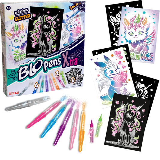 SET DI PENNE SPRAY X-TRA GLITTER ANIMALS