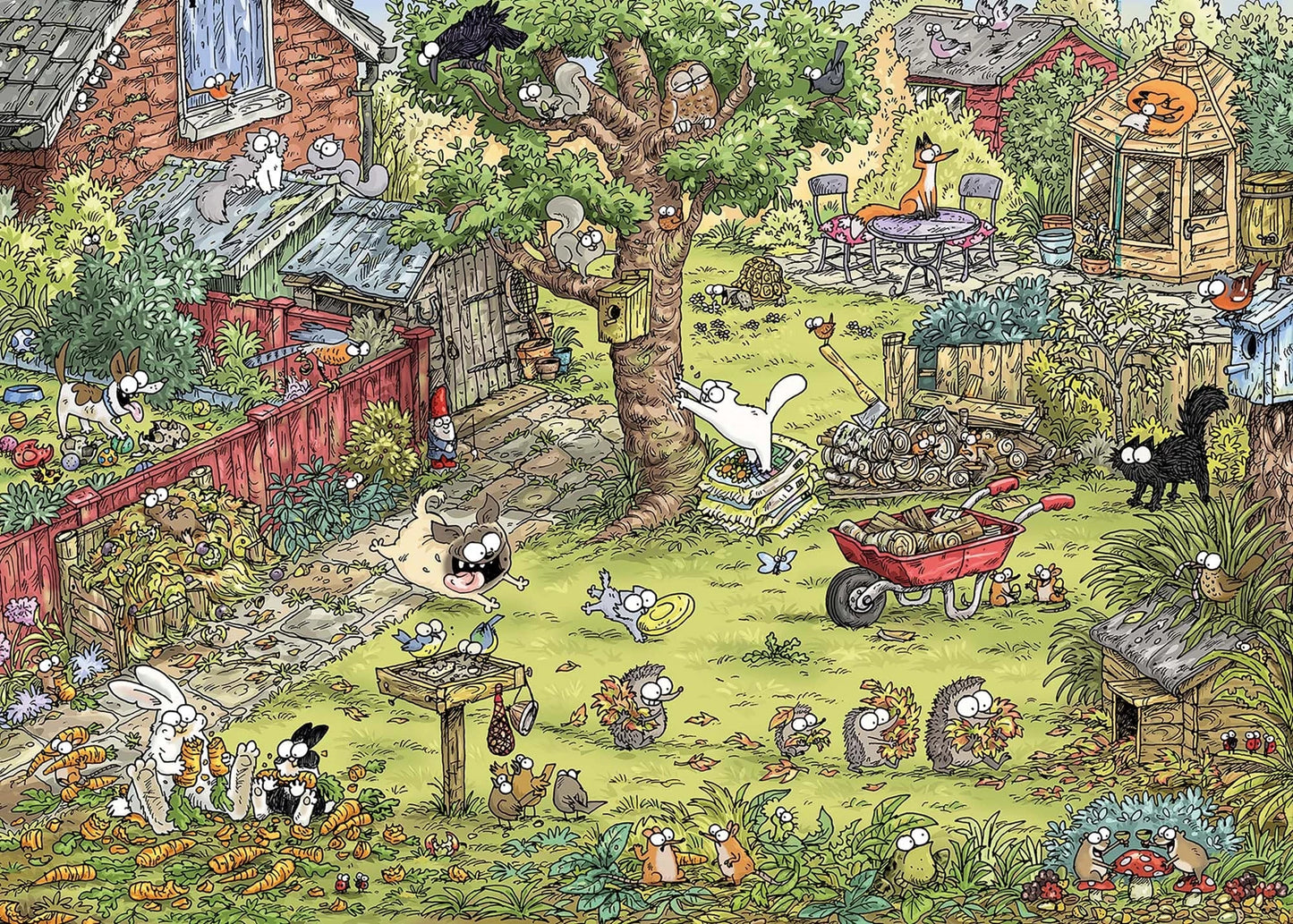 AVENTURES AU JARDIN : LE CHAT DE SIMON TRIANGULAIRE 1000 PIÈCES