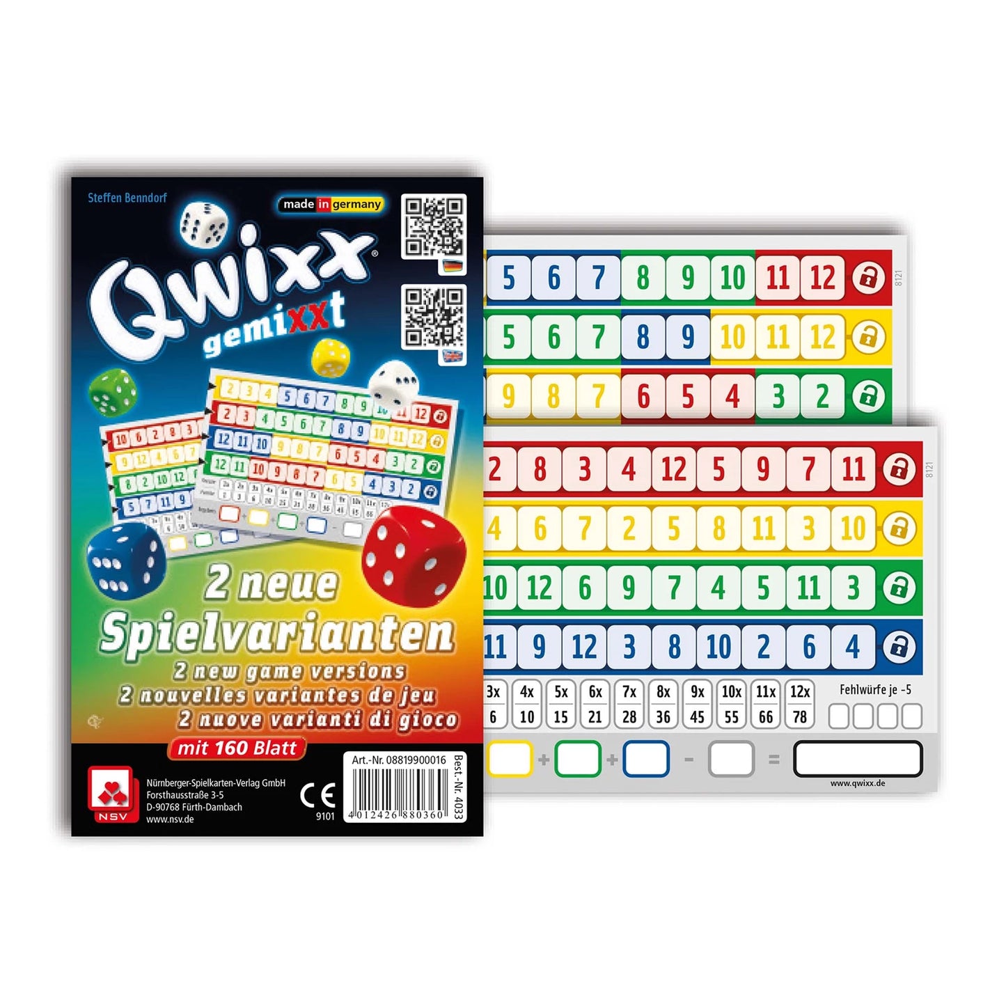 QWIXX MIXED - BLOCCHI AGGIUNTIVI 2X80 FOGLI (MULTILINGUA)