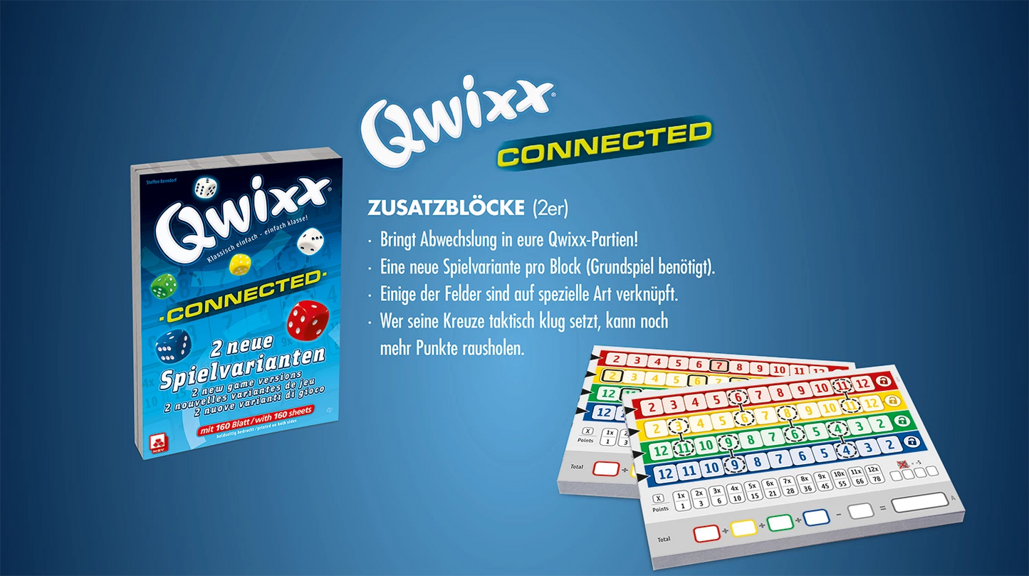 QWIXX CONNECTED XL - BLOCCHI AGGIUNTIVI 2X80 FOGLI (MULTILINGUA)