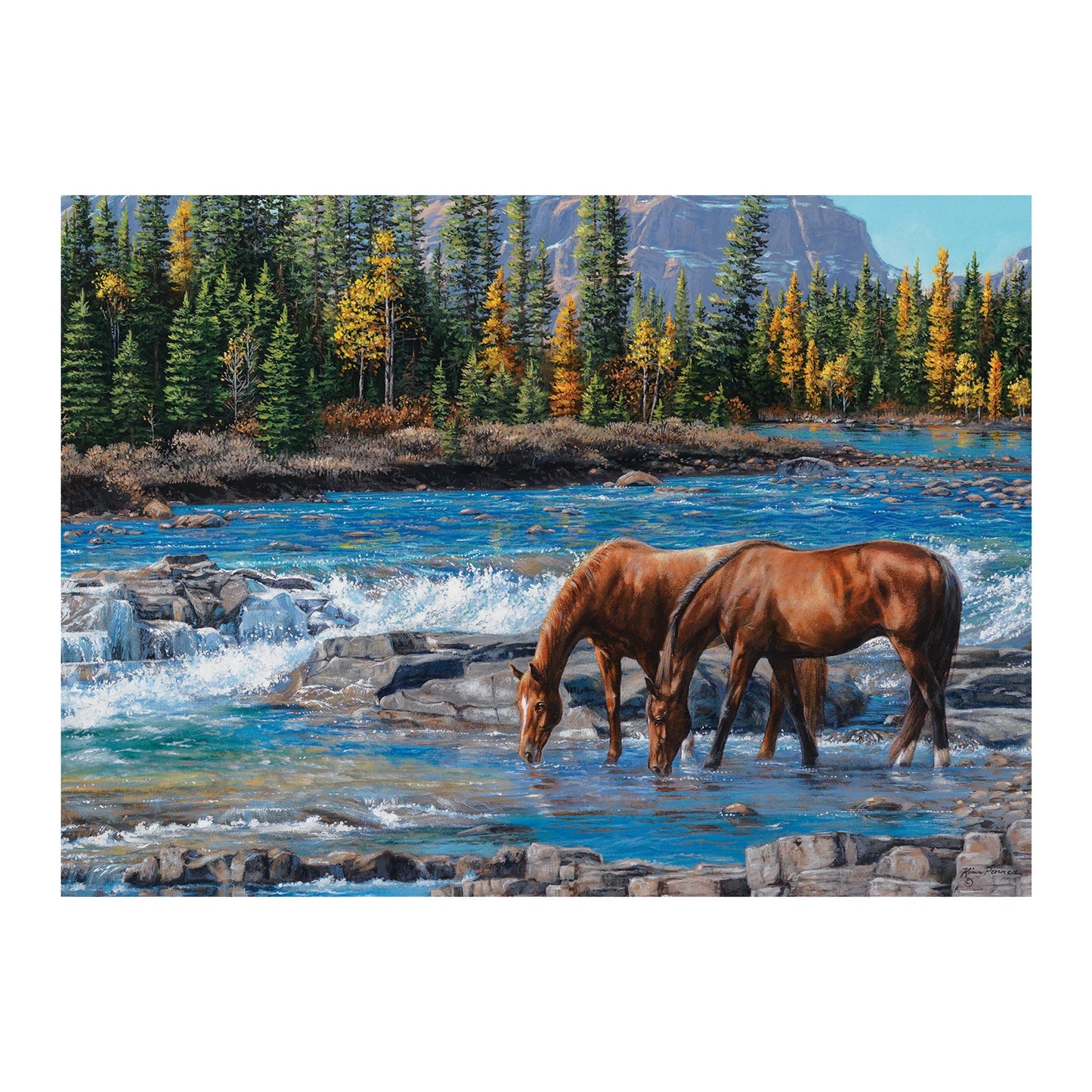 CHEVAUX DANS L'EAU VIVE 1000 PIÈCES