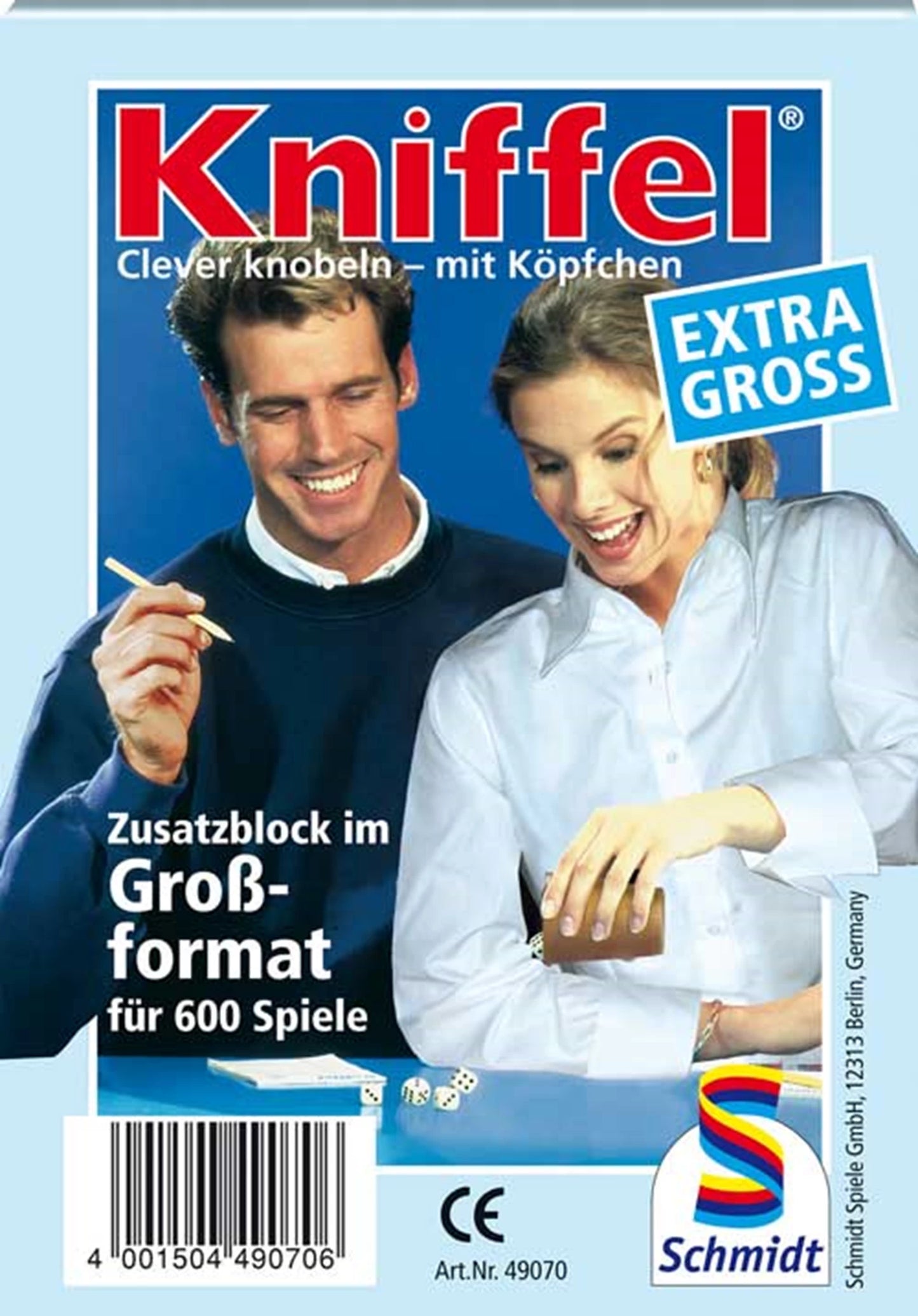 GROSSER YAHTZEE-BLOCK (1 STÜCK FÜR 600 SPIELE)