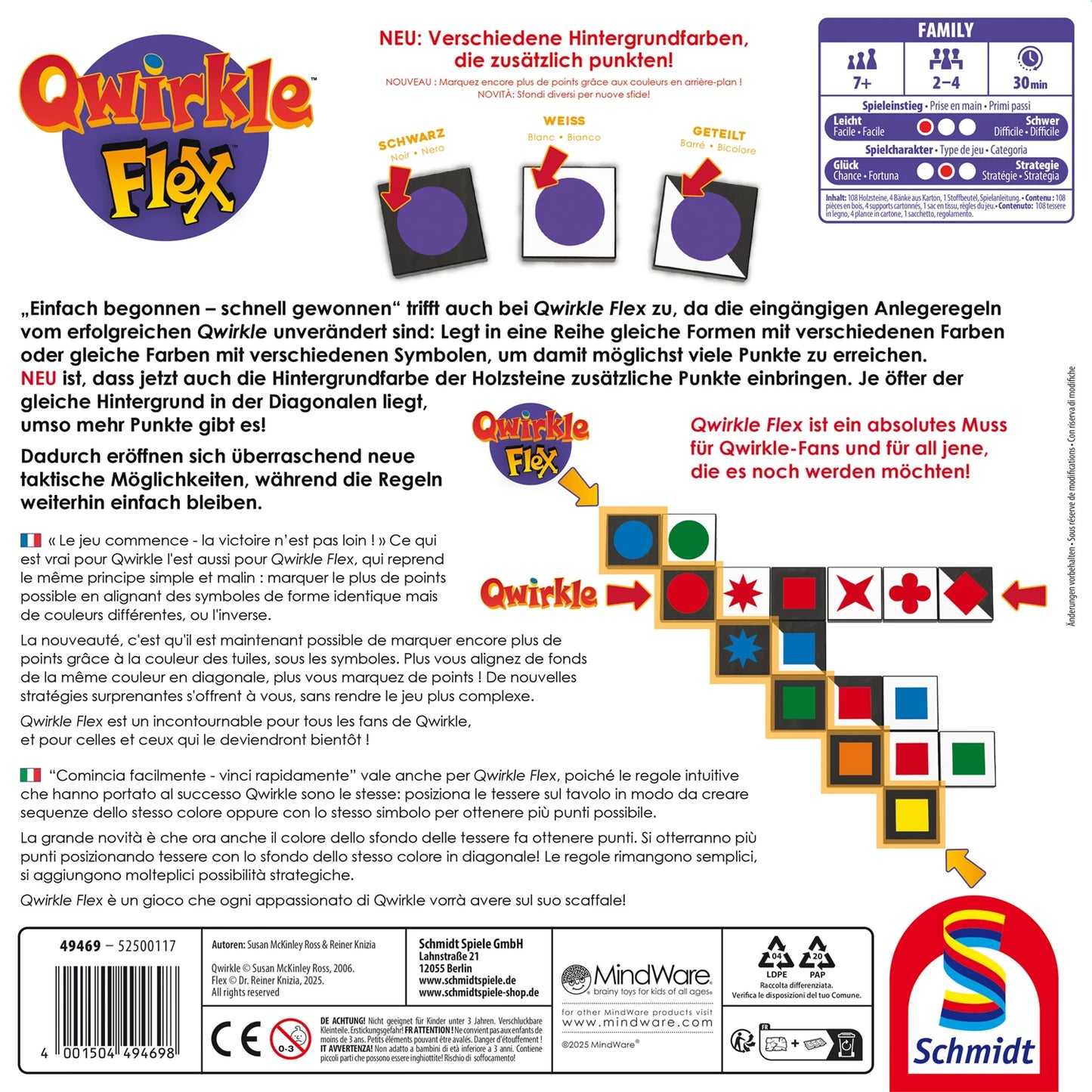 QWIRKLE FLEX (MEHRSPRACHIG)