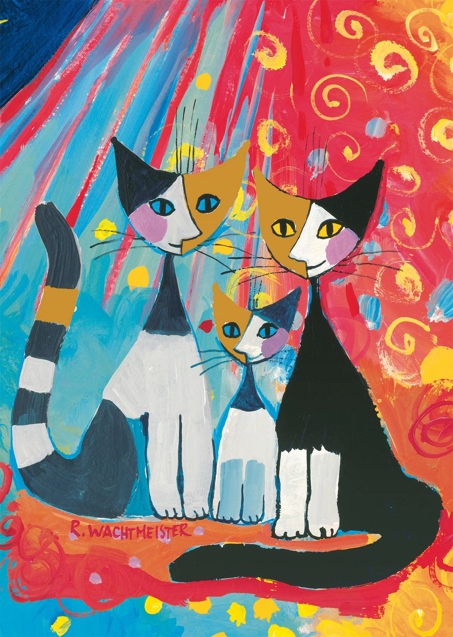 FAMIGLIA DI GATTI FELICI 1000 PEZZI