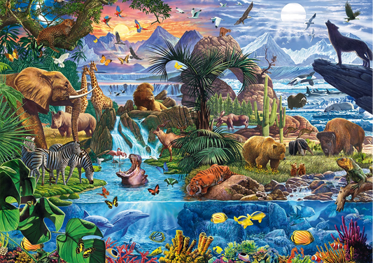 PANORAMA DEL MONDO ANIMALE, 1500 PEZZI