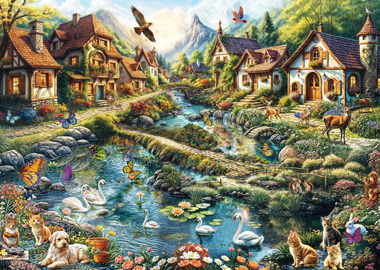 VILLAGGIO AI MARGINI DELLA FORESTA, 1000 PEZZI