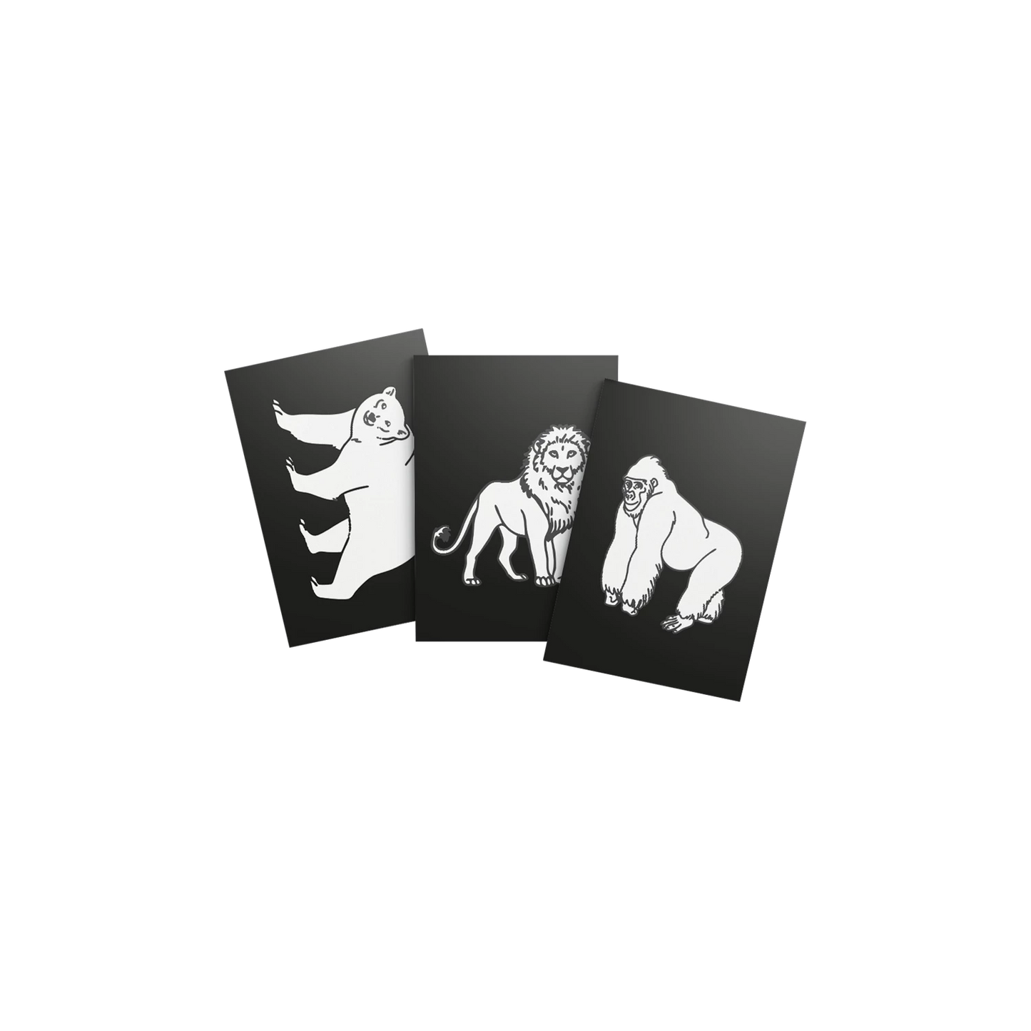 LOT DE 3 DÉCORATIONS MURALES LUMINEUSES, ANIMAUX