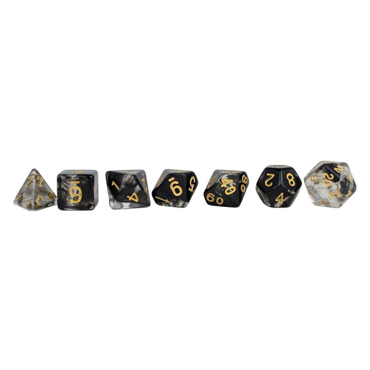 SET DI DADI RPG CRYSTAL, NERI