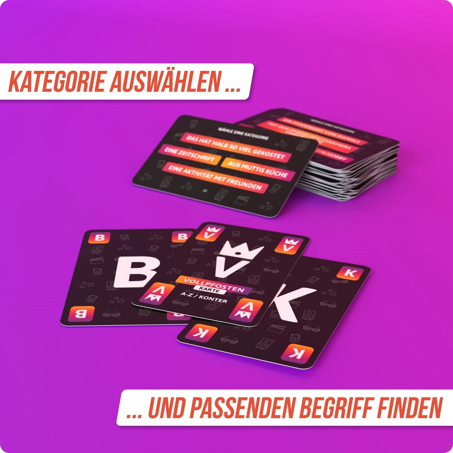 STADT LAND VOLLPFOSTEN - KARTENSPIEL 70er/80er/90er EDITION (D)