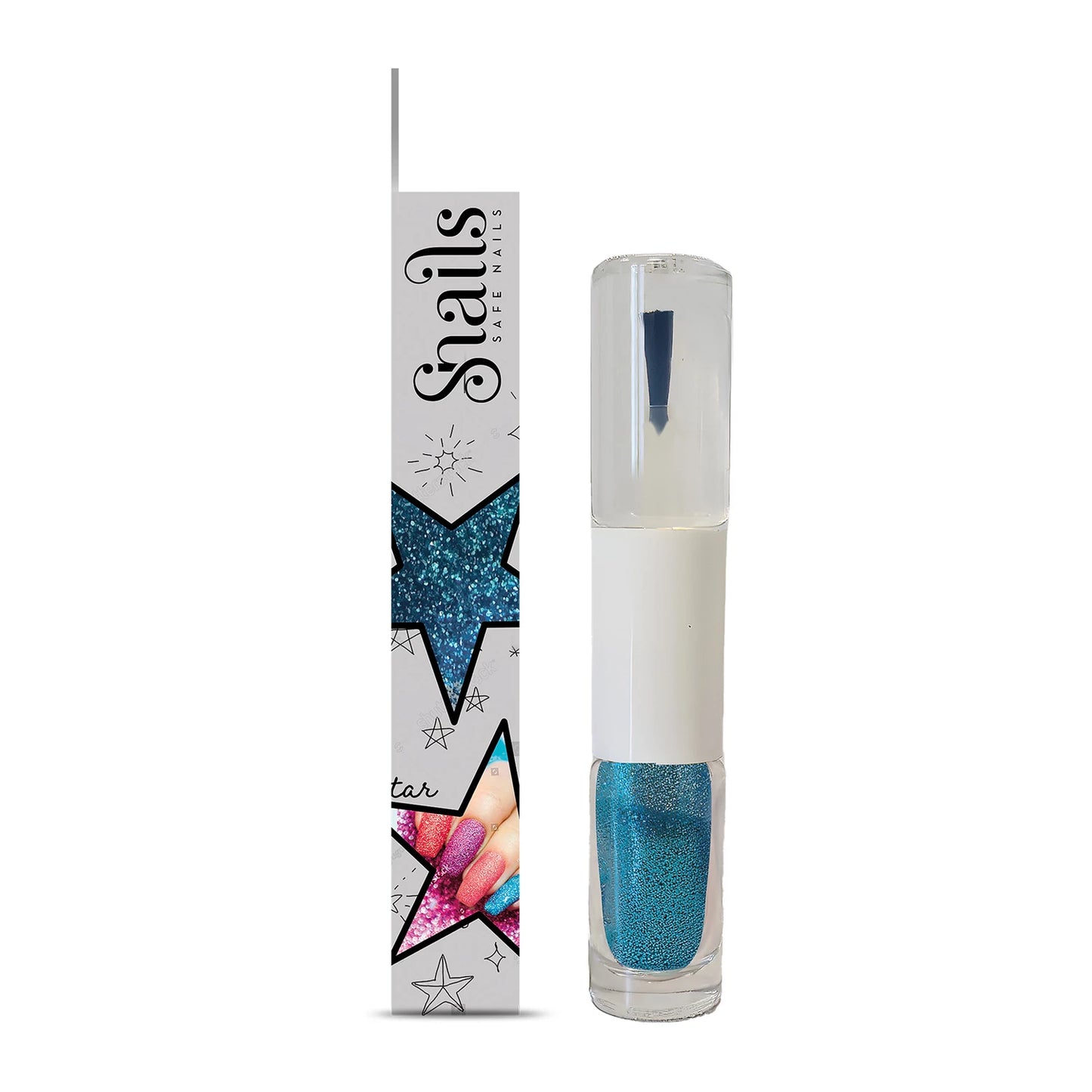 VERNIS PAILLETÉ 2 EN 1 BLEU