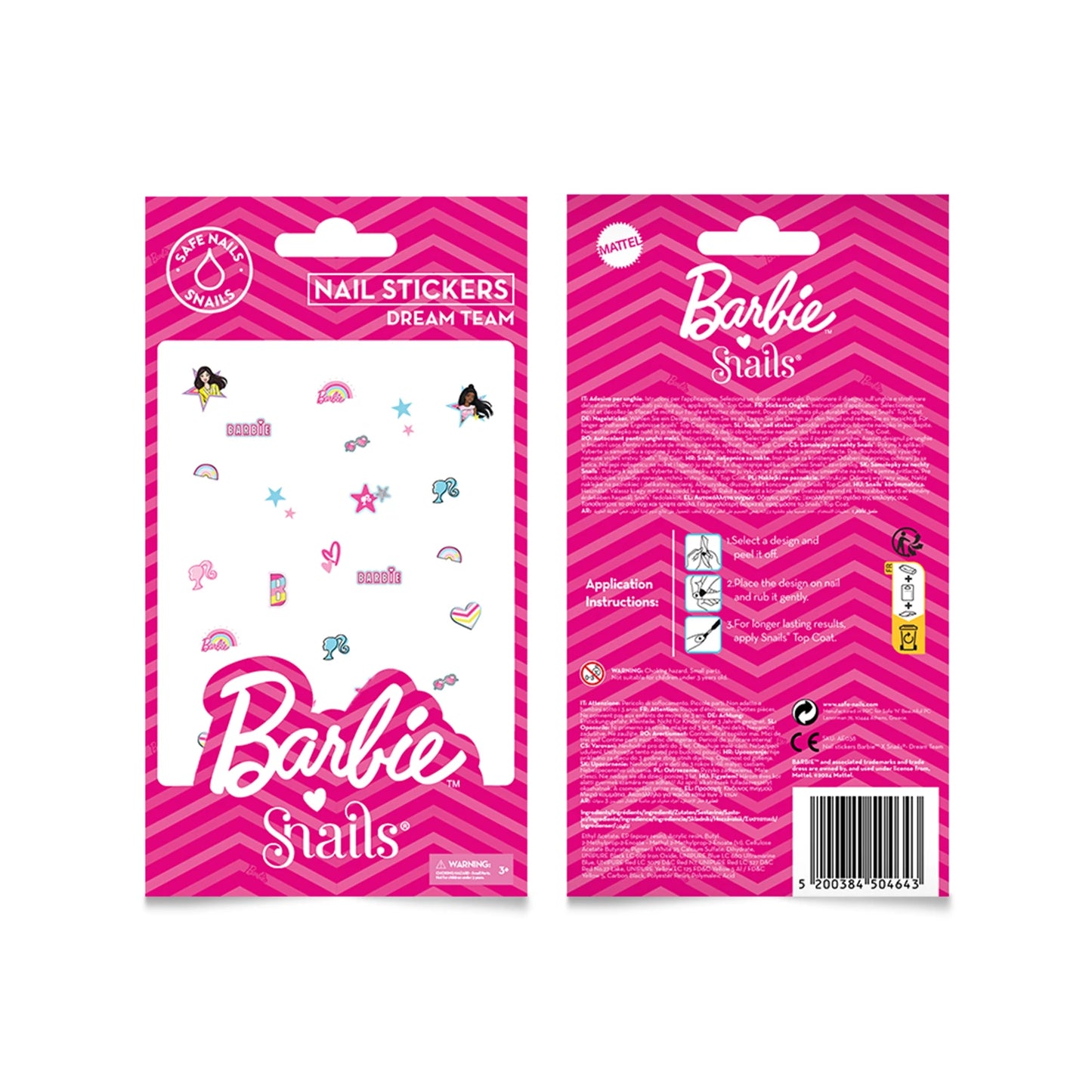 BARBIE™ DREAM TEAM NAGELAUFKLEBER