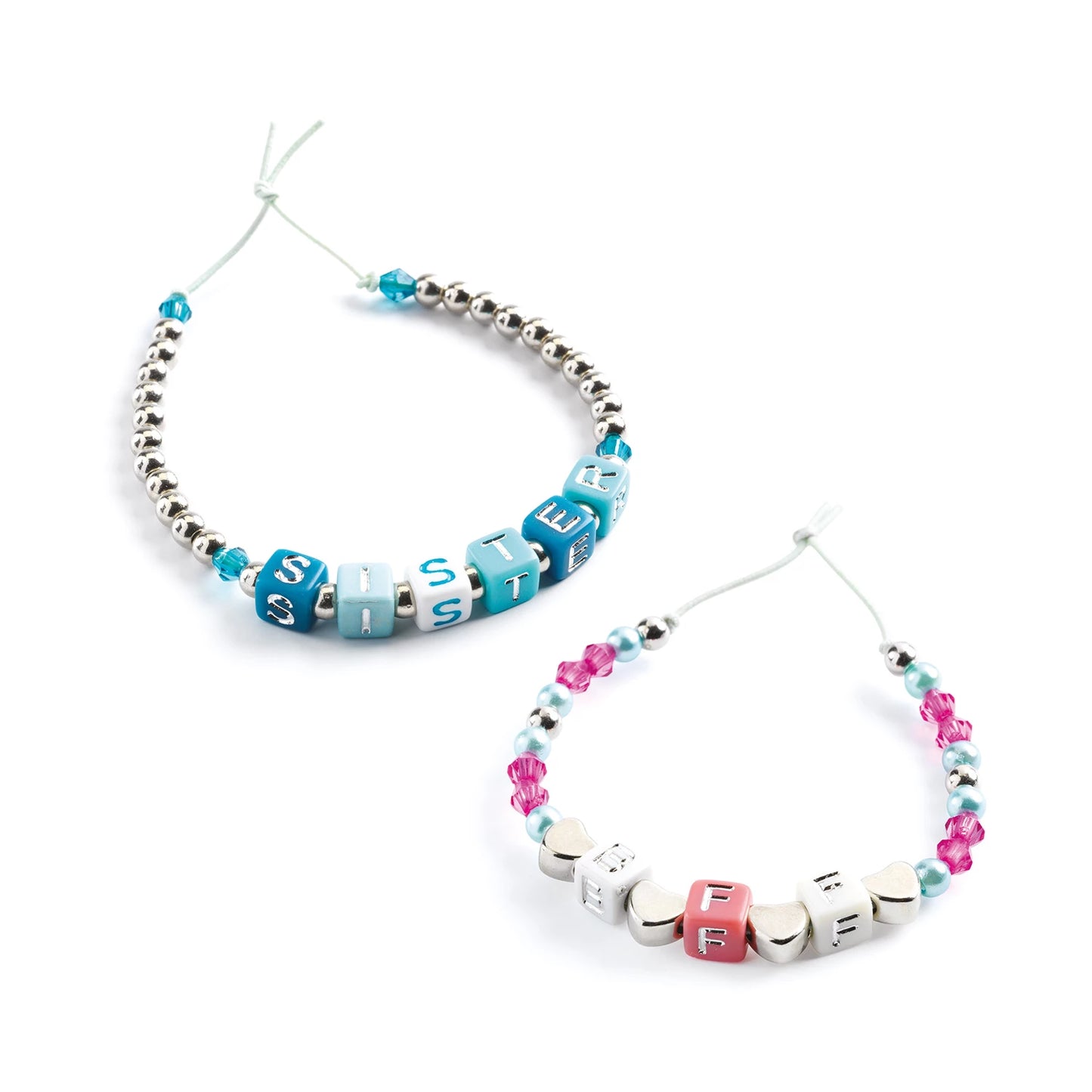 PERLINE CON LETTERE IN ARGENTO