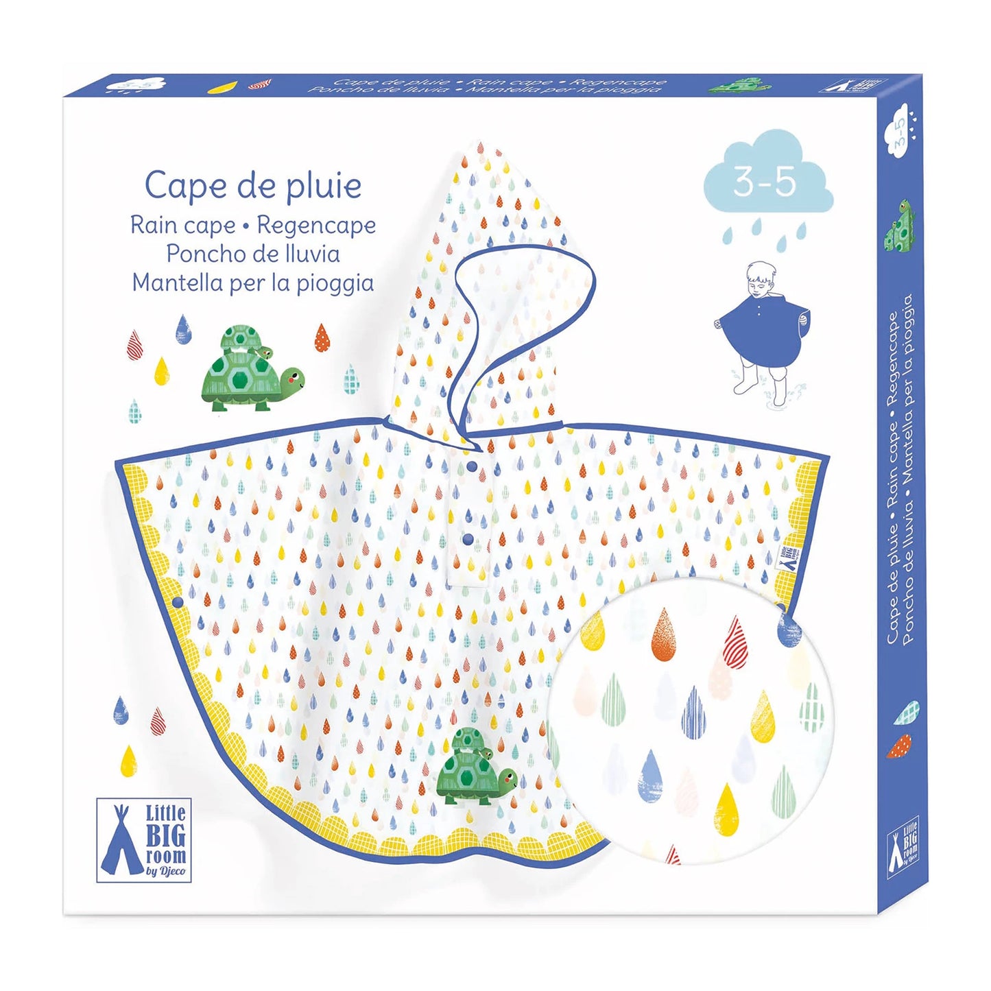 REGENPONCHO IN FORM EINER SCHILDKRÖTE (80X46 CM)