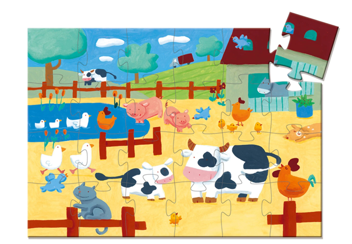PUZZLE KÜHE AUF DEM BAUERNHOF 24 TEILE