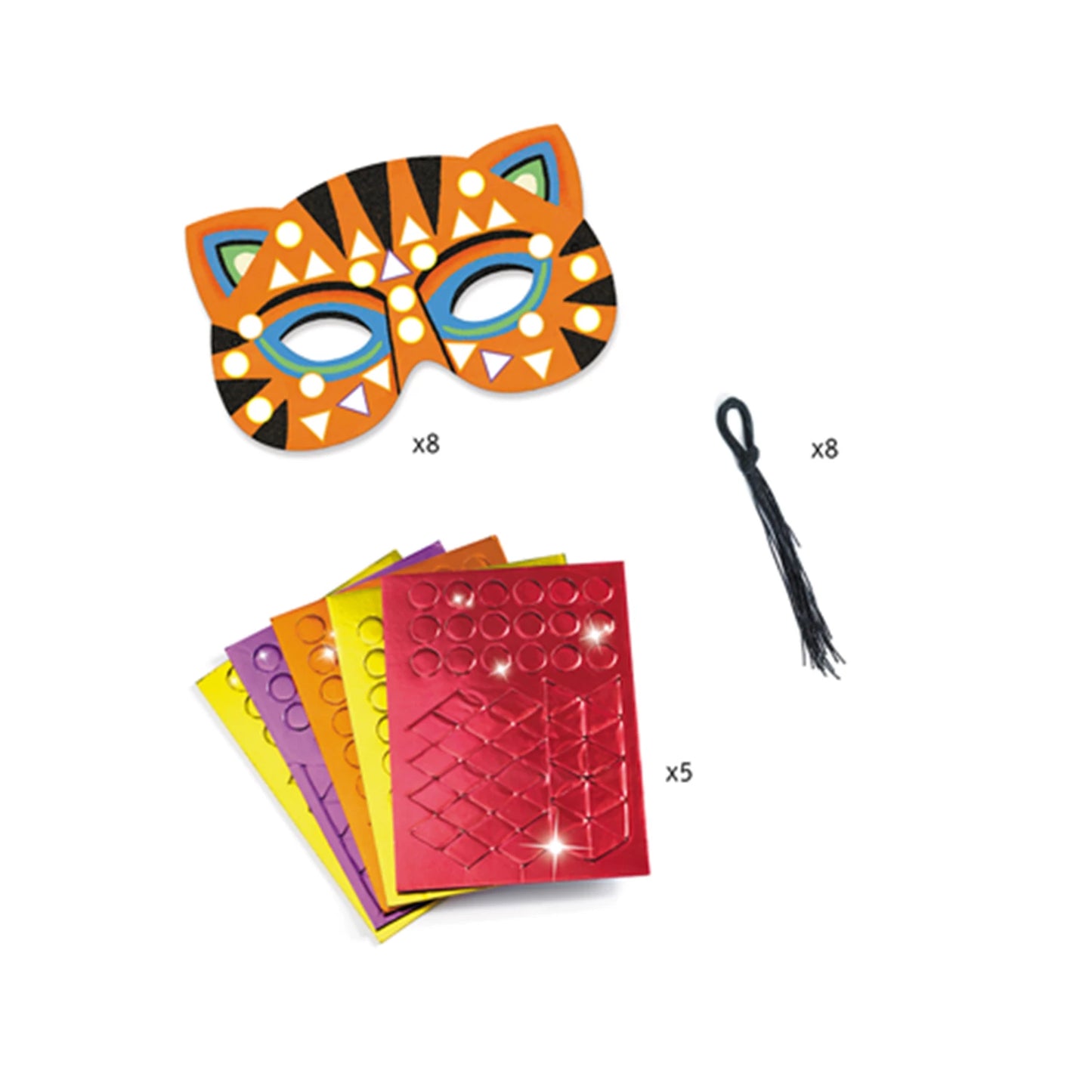 DIY - Dschungeltier-Mosaikmasken