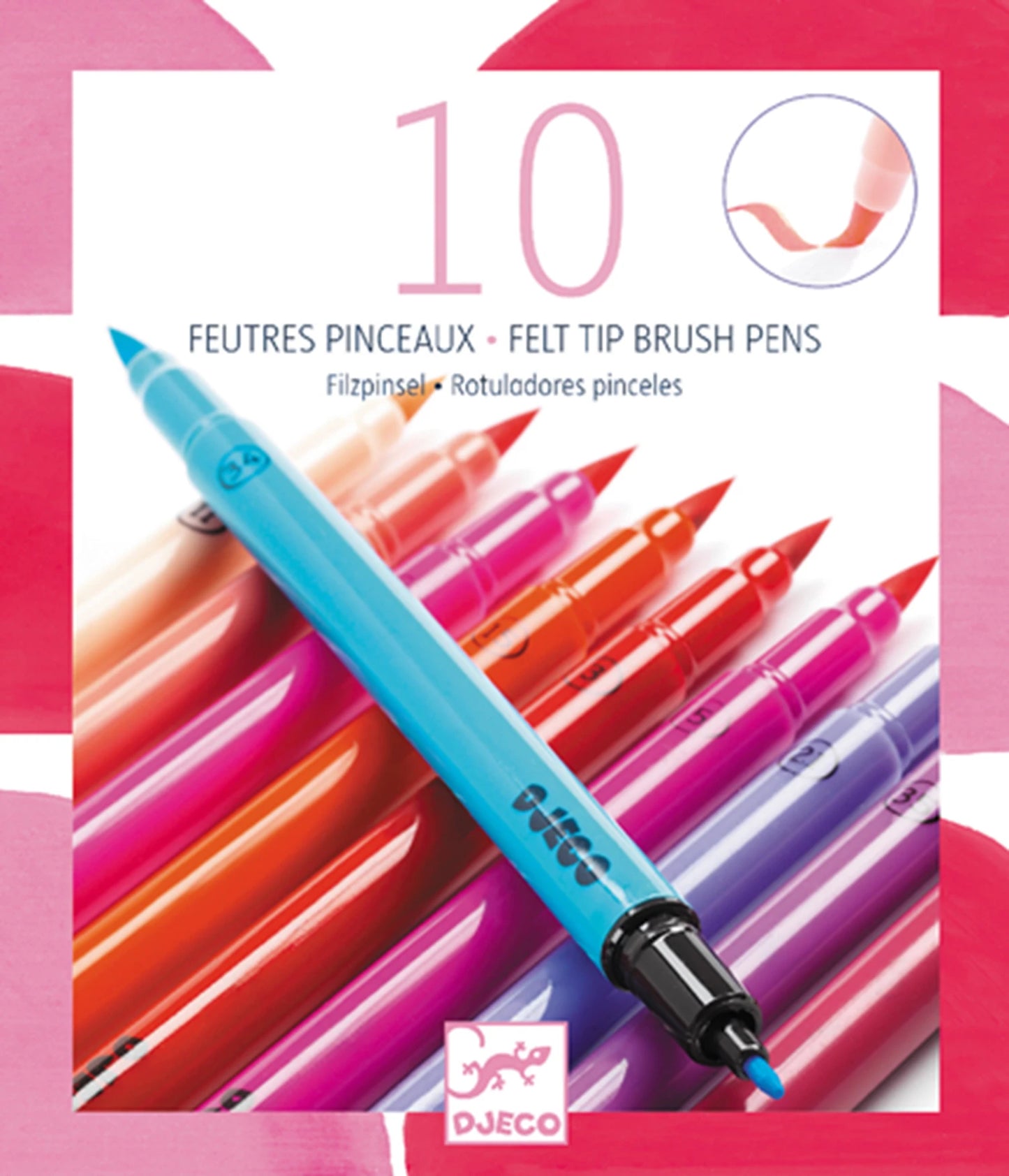 10 PINCEAUX EN FEUTRE POUR FILLES