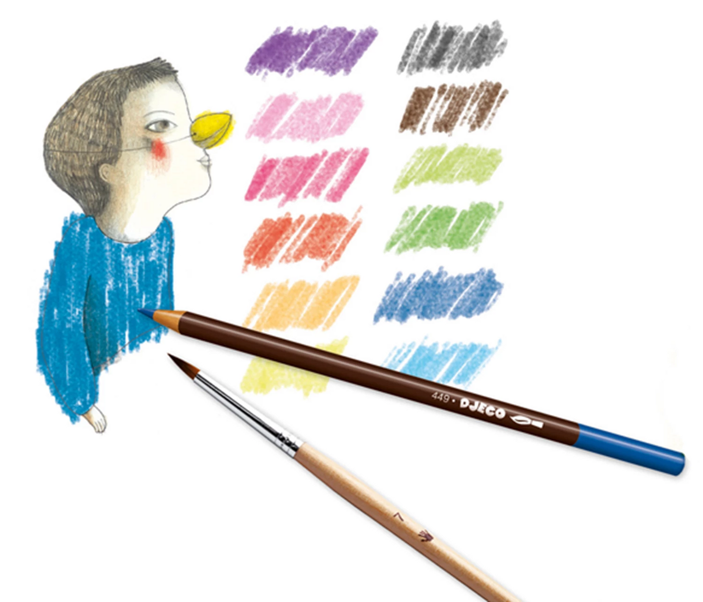 12 BUNTSTIFTE, AQUARELL