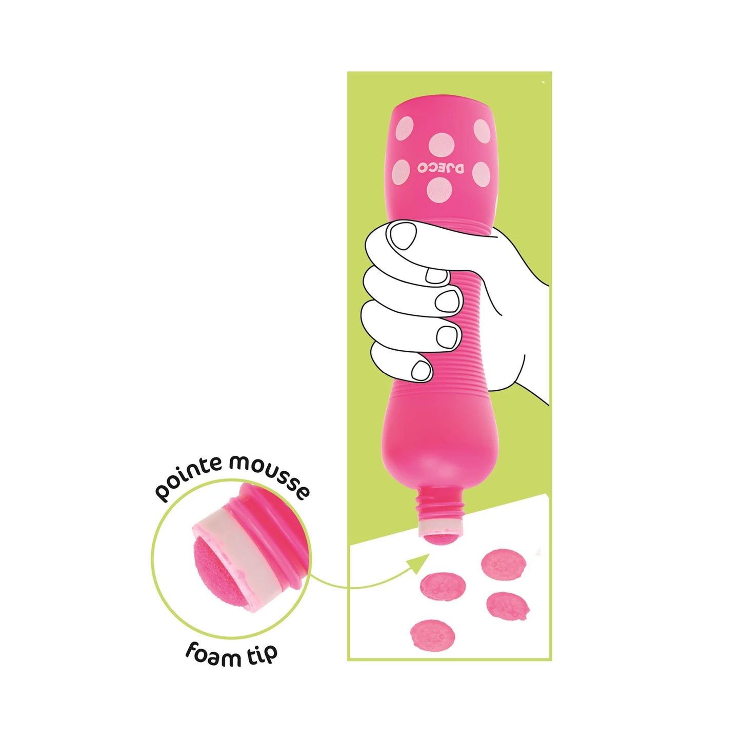 4 GRANDS STYLOS À POINTE EN MOUSSE NÉON