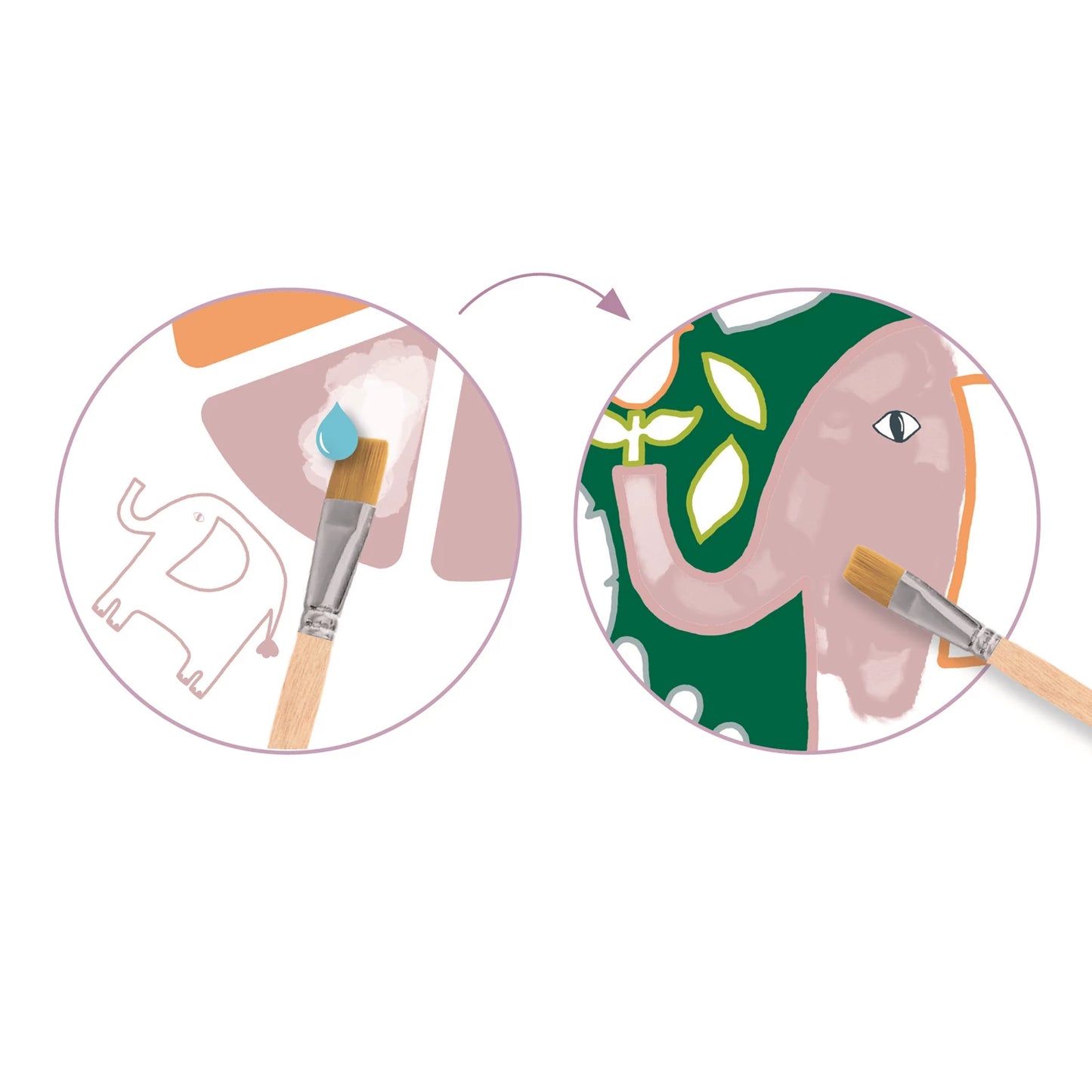 PEINTURES SUR PALETTE REPRÉSENTANT DES ANIMAUX SAUVAGES