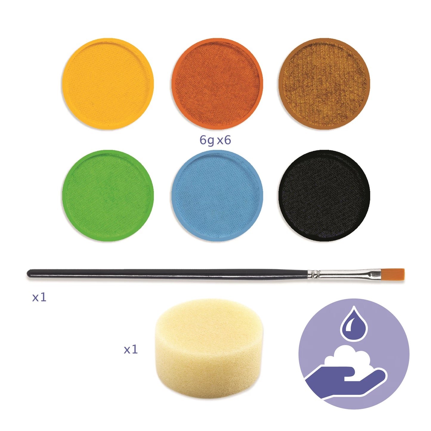 MAKE-UP PALETTE 6 FARBEN NATUR