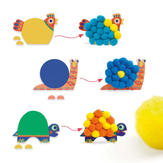 GROSSE SCHNECKE COLLAGE POMPON
