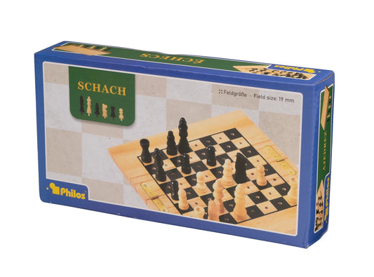 ÉCHECS - MINI-JEU AVEC DES PIONS - CARRÉ DE 19 MM - PLIANT