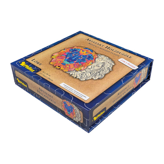 PUZZLE EN BOIS 2 EN 1 LION 177 PIÈCES