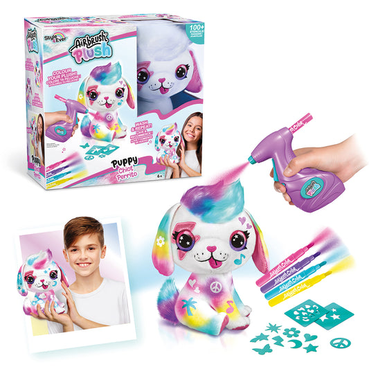 AIRBRUSH-KUSCHELTIER – HUND – KANAL-SPIELZEUG