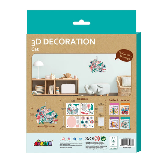 DECORAZIONE GATTO 3D