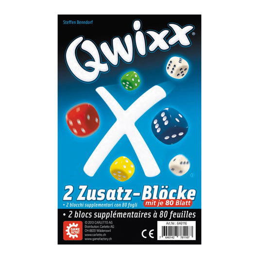 QWIXX - BLOCCHI AGGIUNTIVI 2X80 FOGLI (MULTILINGUA)