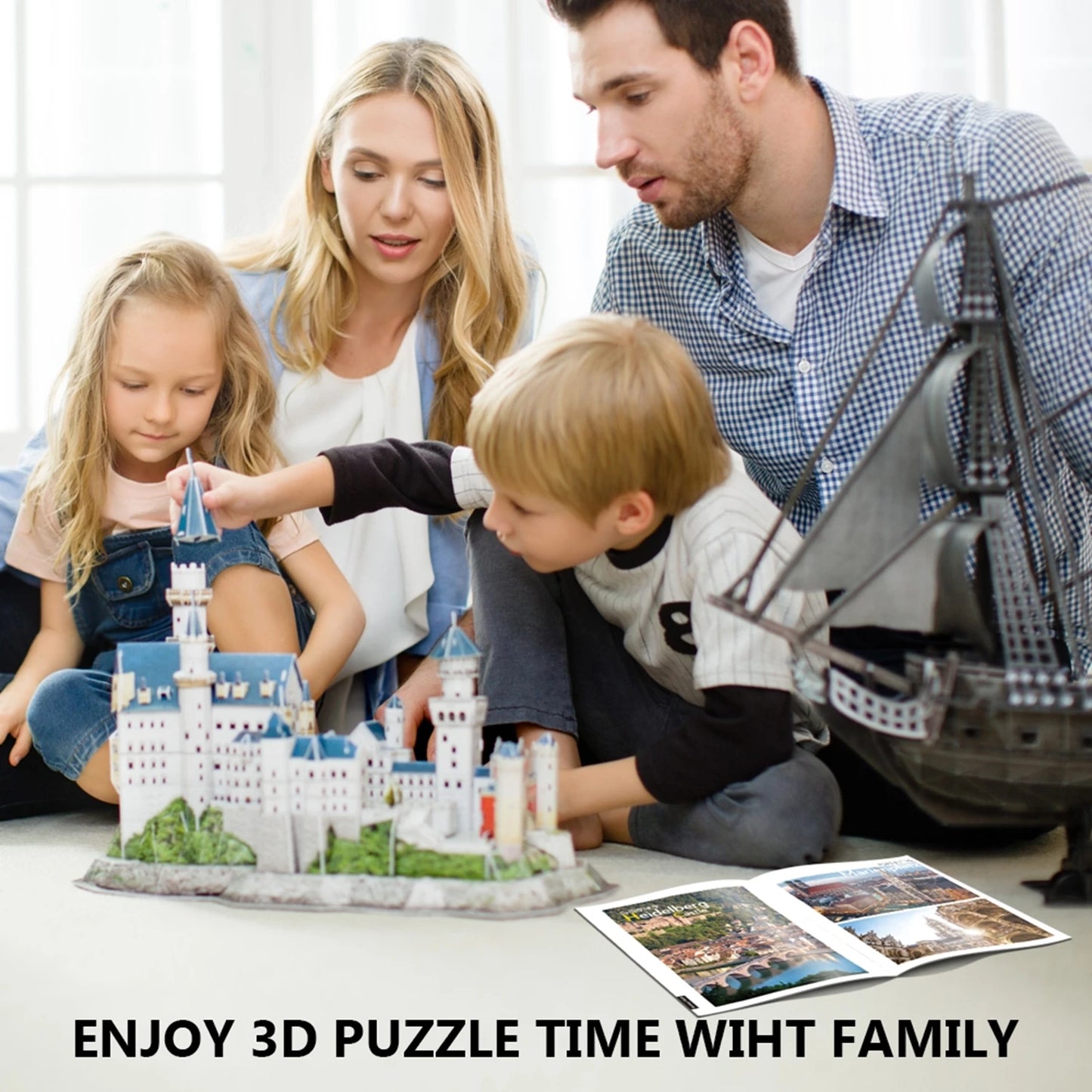 PUZZLE 3D CHÂTEAU DE NEUSCHWANSTEIN, 121 PIÈCES