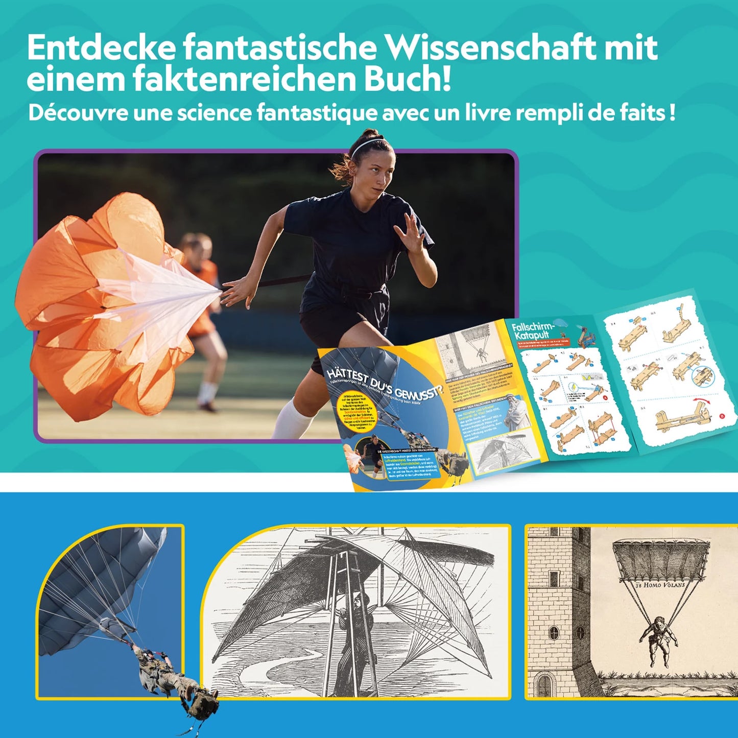 SCHLEUDER MIT FALLSCHIRM