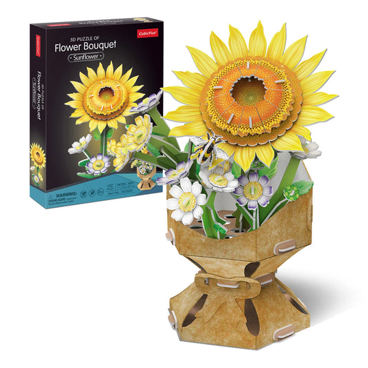 PUZZLE 3D VASO DI FIORI GIRASOLE 102 PEZZI