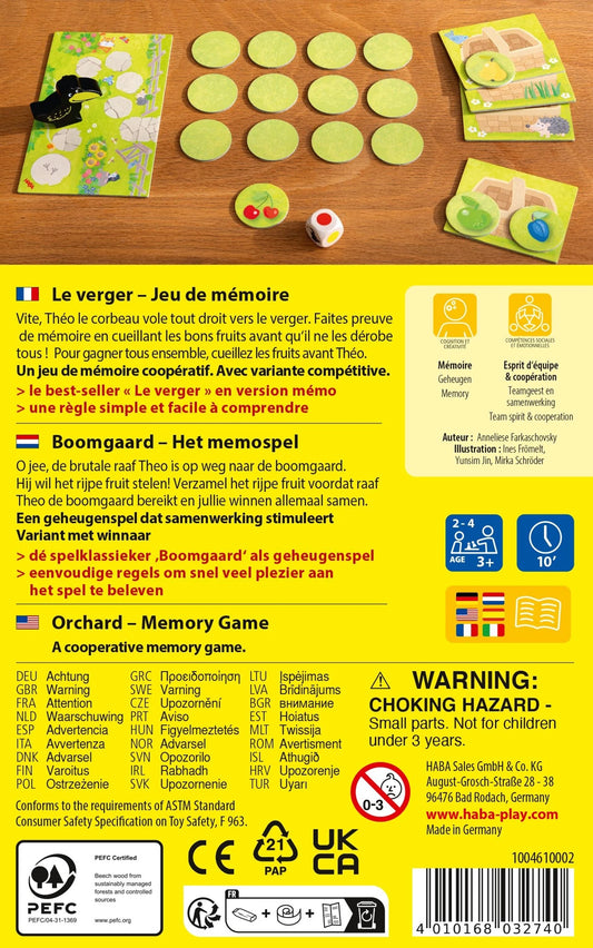 LE VERGER – JEU DE MÉMOIRE