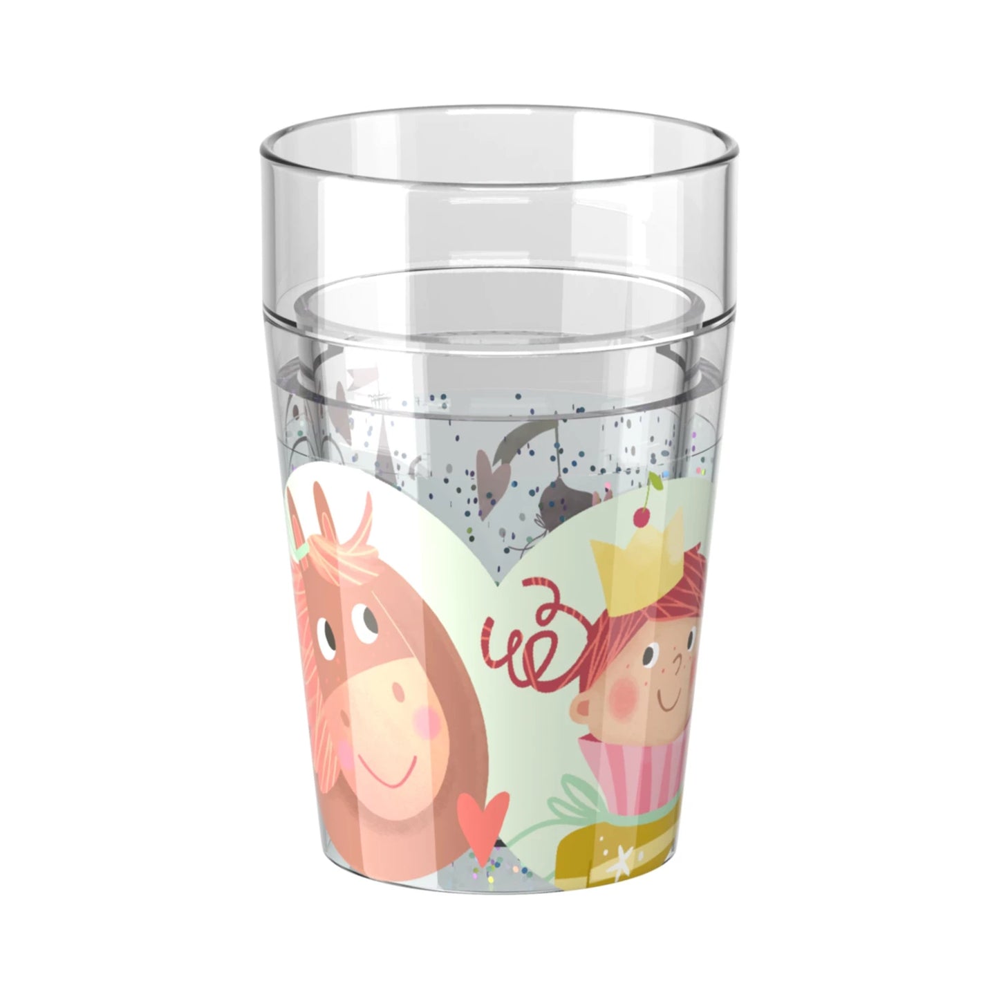 GLITZERTAŞSE PRINZESSIN UND PFERD