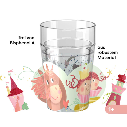 GLITZERTASSE PRINZESSIN UND PFERD