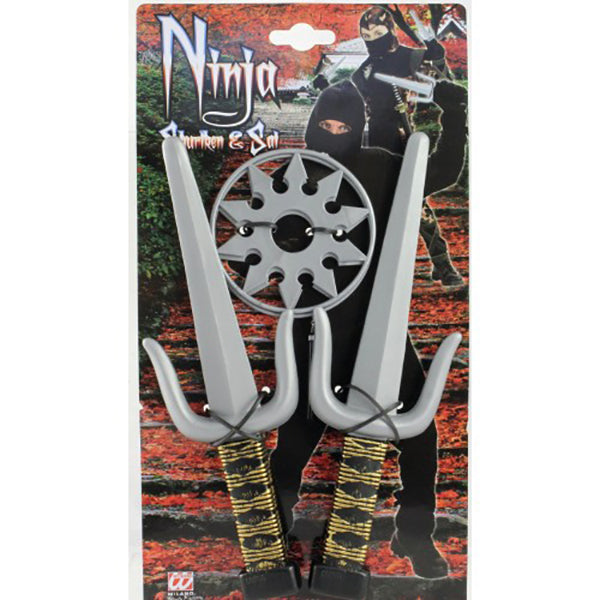 ENSEMBLE D'ARMES DE NINJA 4 PIÈCES 🔶