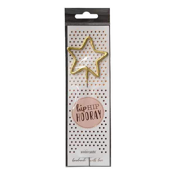 WONDERCANDLE HIP HIP HOURRA ÉTOILE D'OR 🔶