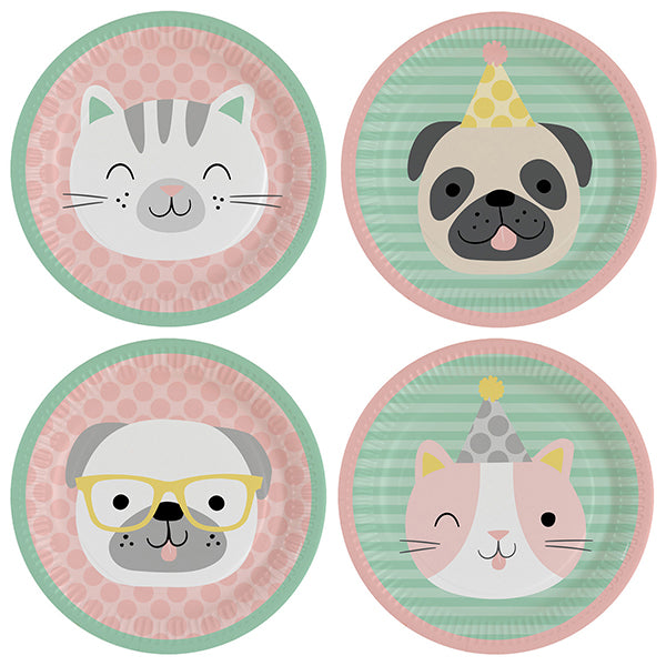 8 PAPPTELLER HELLO PETS 23 CM 🔶