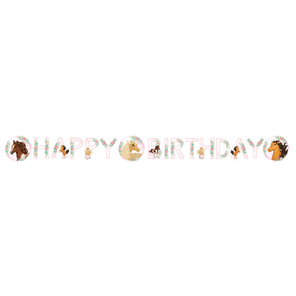 GIRLANDE PARTY MIT PFERDEN 140 × 15 CM 🔶