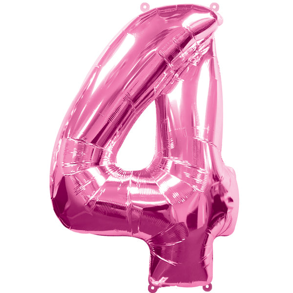 FOLIEBALLON ZAHL 4 ROSA 🔶