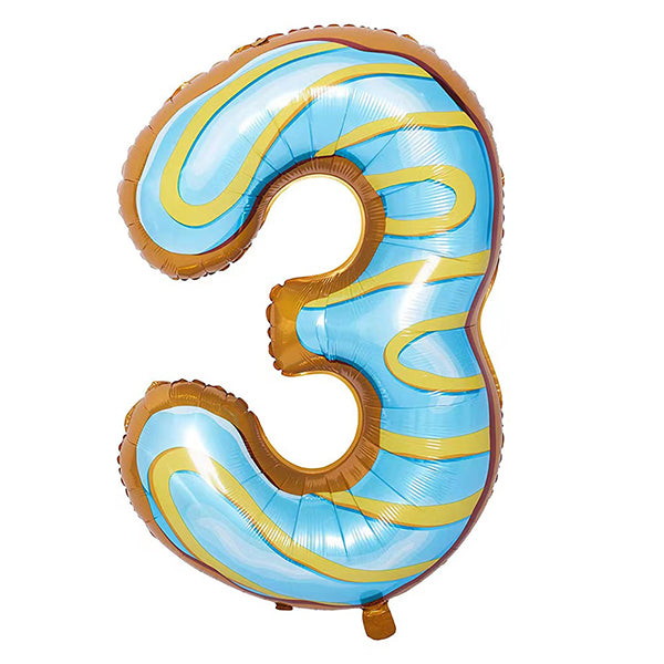 ALUMINIUMFOLIE-BALLON KUCHEN NUMMER 3 🔶