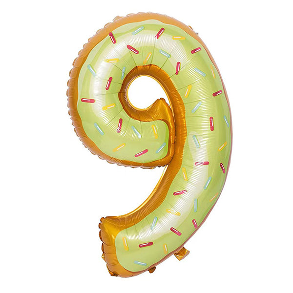 ALUMINIUMFOLIE-BALLON "KUCHEN NUMMER 9" 🔶