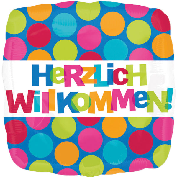 WILLKOMMEN FOILIENBALLON 45 CM 🔶